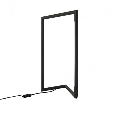 Promotii - Lampa masa LED neagra Quirino 40x25,5 cm, design minimalist forma geometrica, 9077010 - Novaluce
