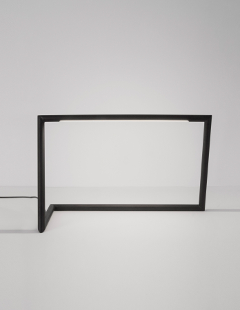 Lampa masa LED neagra Quirino 40x25,5 cm, design minimalist forma geometrica, 9077010 - Novaluce [4]