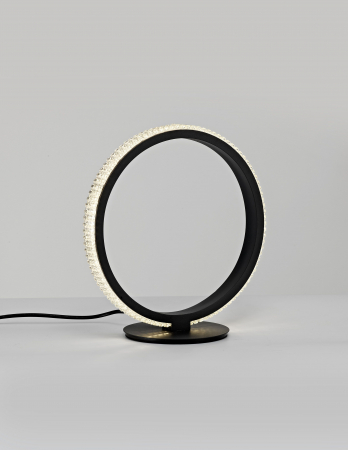 Lampa masa rotunda neagra cu cristale acril Michai Ø29 cm LED, design lux, 9481095 - Novaluce [4]