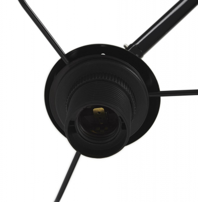 Lampa neagra de podea KAISER cu design modern abajur din material textil / otel, FL00280BL - Kokoon [5]