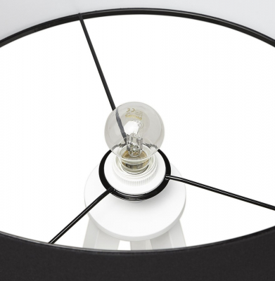 Lampa neagra de podea TRIVET cu design modern 3 picioare albe / material / otel, FL00330BLWH - Kokoon [9]
