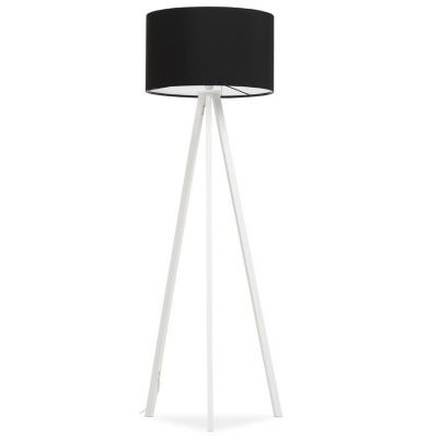 Lampa neagra de podea TRIVET cu design modern 3 picioare albe / material / otel, FL00330BLWH - Kokoon [3]