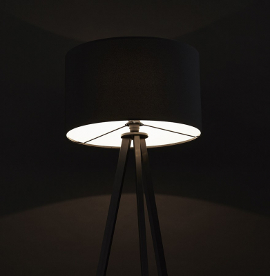 Lampa neagra de podea TRIVET cu design modern 3 picioare negre / material / metal, FL00310BLBL - Kokoon [14]