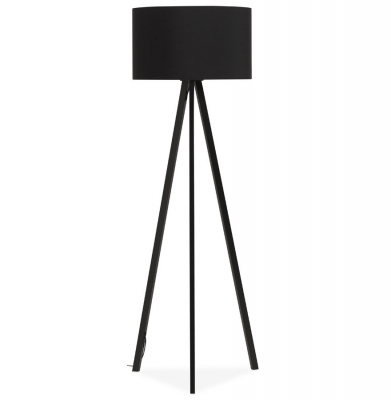 Lampa neagra de podea TRIVET cu design modern 3 picioare negre / material / metal, FL00310BLBL - Kokoon [1]