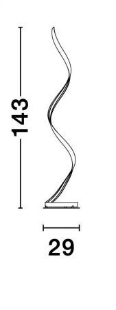 Lampa podea aurie forma eleganta spirala LED Kodey 143 cm, design lux, 9512110 - Novaluce [6]