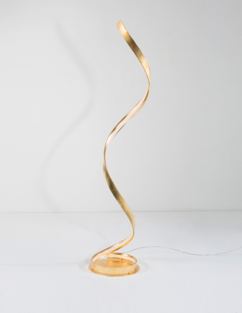 Lampa podea aurie forma eleganta spirala LED Kodey 143 cm, design lux, 9512110 - Novaluce [2]
