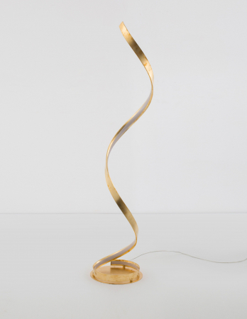 Lampa podea aurie forma eleganta spirala LED Kodey 143 cm, design lux, 9512110 - Novaluce [1]