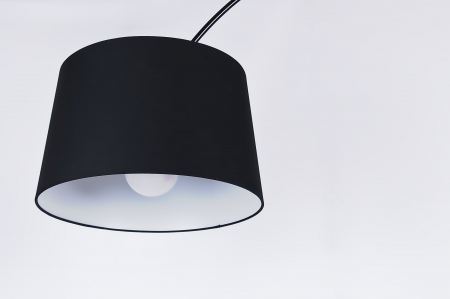 Lampa podea moderna alba/neagra Vit 200 cm, abajur material textil, AZ 3071 - Azzardo [1]