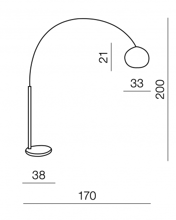 Lampa podea moderna Sohra 200 cm cu baza din marmura alba, abajur metal, design modern, AZ 0022 - Azzardo [4]