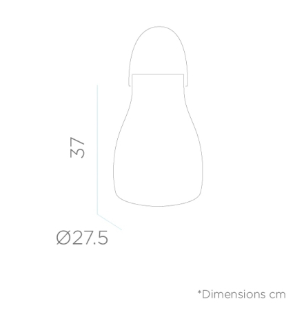 Lampă Portabilă Kurby 38 Battery 27,5x27,5x37 cm, Polietilen Alb, Protecție IP65 - New Garden [2]