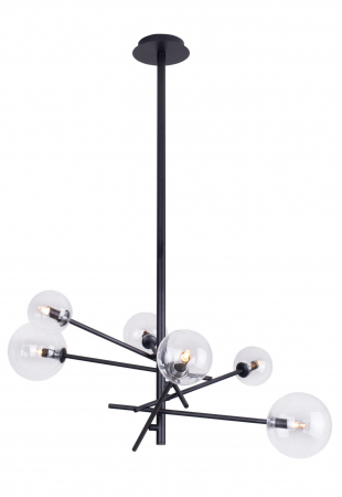 Lustre - Lampa Suspendată Neagră Maxlight Lollipop P0395