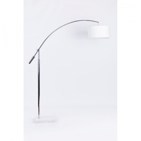 Lampadar alb/negru reglabil Taiki 180 cm, structura crom, baza patrata marmura, AZ 0006 - Azzardo [1]