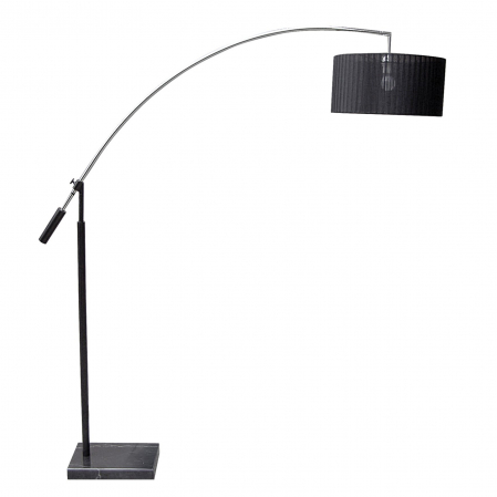 Lampadar alb/negru reglabil Taiki 180 cm, structura crom, baza patrata marmura, AZ 0006 - Azzardo [5]