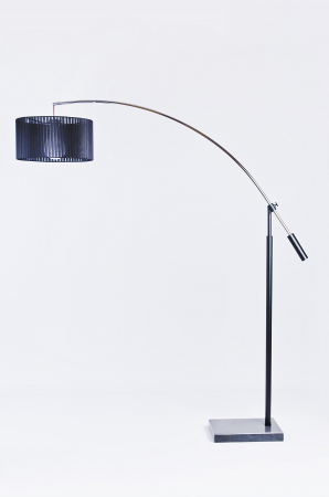 Lampadar alb/negru reglabil Taiki 180 cm, structura crom, baza patrata marmura, AZ 0006 - Azzardo [6]