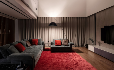 Lampadar Campanula, Metal și beton Negru, 60W, MAYTONI Z002FL-01B [2]