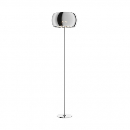 Lampadare - Lampadar sticla cromata cu cristale CRYSTAL Ø40x158 cm, stil glam, 003064-001002 - Zumaline