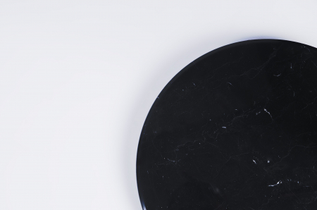 Lampadar cu baza marmura neagra Klaos 205 cm, abajur rotund negru, suport metalic cromat, AZ 0169 - Azzardo [2]