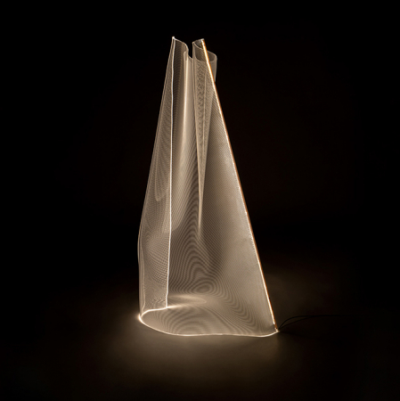 Promotii - Lampadar de lux LED Blaise 70x140 cm rose auriu cu abajur transparent, 608312 - Schuller