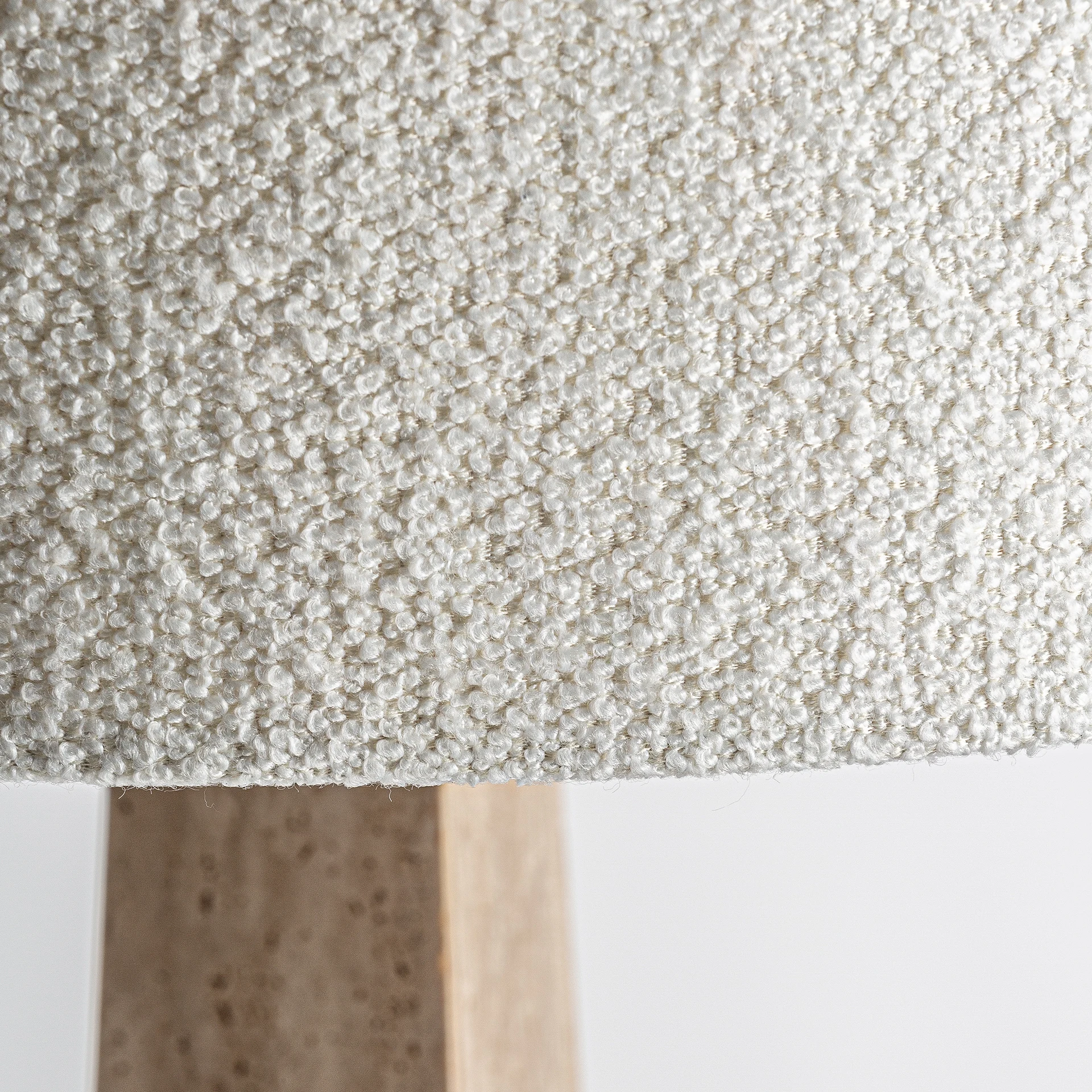 Lampadar din Bumbac Bucle, Fier si Marmura, Bej, 50x50x161 cm, Stil Art Deco - VicalHome 34907 [10]