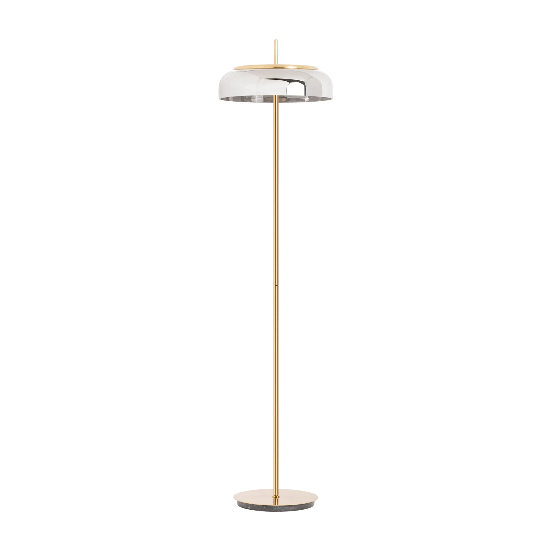 Lampadar din Fier si Cristal, Gri/Auriu, 40x40x166 cm, Stil Art Deco - VicalHome 33420 [1]