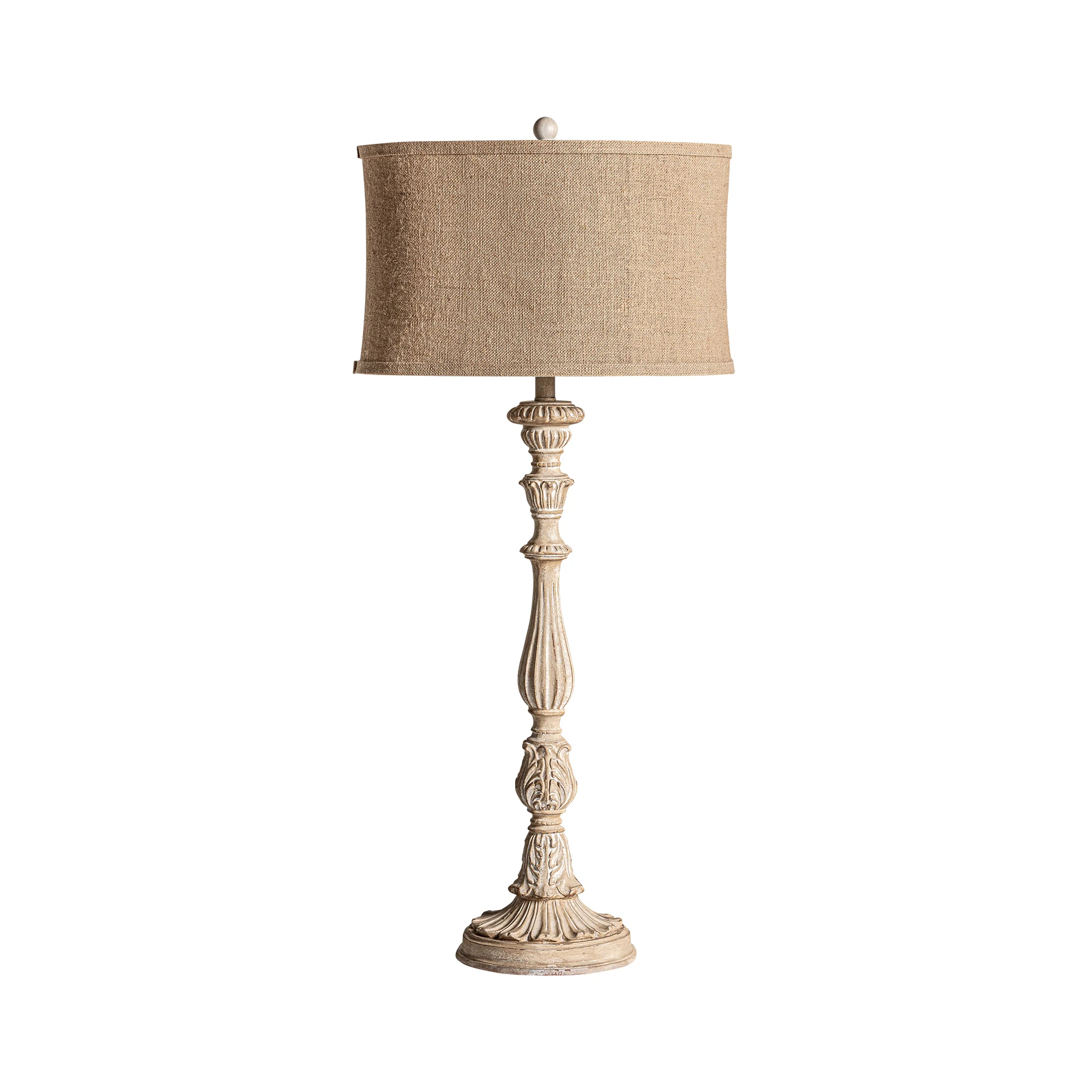 Lampadar din Rasina si Bumbac, Bej, 47x32x107 cm - VicalHome 20496 [3]