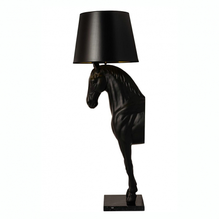 Lampadare - Lampadar extravagant tip statuie Horse High in forma de bust cal negru/alb, JB001S - King