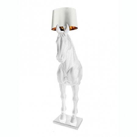 Lampadar extravagant tip statuie Horse High in forma de bust cal negru/alb, JB001S - King [8]