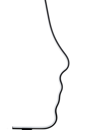 Lampadar Face Floor 68x37x161 cm, Oțel și Aluminiu Negru - Moosee [4]