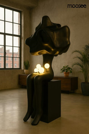 Lampadar Human In The 45x45x205 cm, Fibră de Sticlă Negru - Moosee [6]