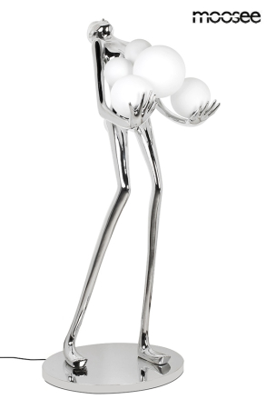 Lampadar Human Silver Premium 80x70x180 cm, Fibra de Sticlă Oglindă Cromat - Moosee [0]