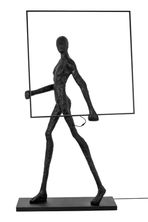 Iluminat - Lampadar Human Square 218 135x40x218,5 cm, Fibră de Sticlă și Oțel Negru - Moosee