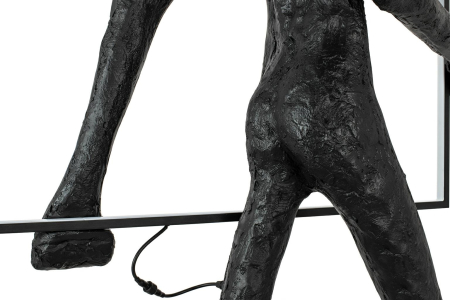 Lampadar Human Square 218 135x40x218,5 cm, Fibră de Sticlă și Oțel Negru - Moosee [1]