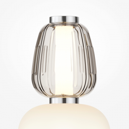 Lampadar LED Pattern MOD267FL-L32CH3K, cu intrerupator, 32W, 4500lm, lumina calda, IP20, crom+alb+gri, Maytoni [1]