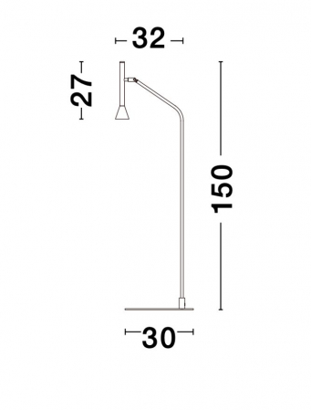 Lampadar LED premium negru ajustabil Usur metal, 150 cm, 9018911 - Novaluce [8]