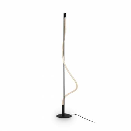 Lampadare - Lampadar LED Tau MOD166FL-L15B3K, cu intrerupator, 15W, 450lm, lumina calda, IP20, negru, Maytoni