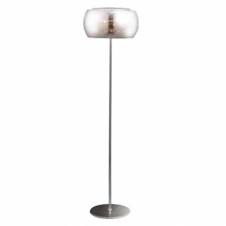 Lampadare - Lampadar lux rotund sticla tip oglinda Prezo Ø 40 cm baza metal, F0076-04A - Maxlight