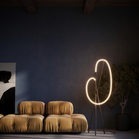 Lampa podea CROCHET Negru 3000k MOD369FL-L36B3K Maytoni Modern [1]