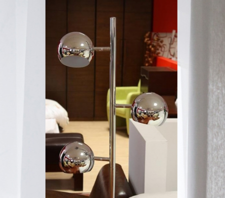 Lampadar modern cu 3 becuri forma glob Garnette 150 cm, metal crom, AZ 0024 - Azzardo [5]