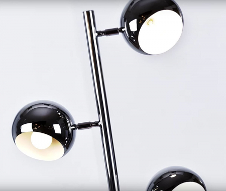 Lampadar modern cu 3 becuri forma glob Garnette 150 cm, metal crom, AZ 0024 - Azzardo [2]