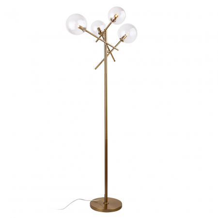 Promotii - Lampadar modern finisaj alama Nicode 60x50x155 cm cu 4 surse de lumina, metal/sticla, F0042 - Maxlight