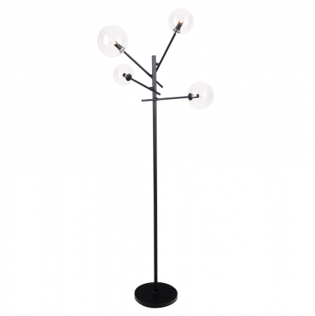 Promotii - Lampadar modern negru Nicode 60x50x155 cm cu 4 surse de lumina, metal/sticla, F0051 - Maxlight
