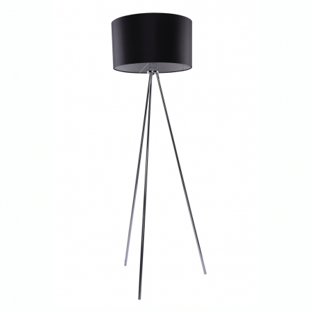 Lampadar modern Omo 150 cm, 3 picioare metal crom, abajul rotund alb/negru/gri, AZ 1037 - Azzardo [1]