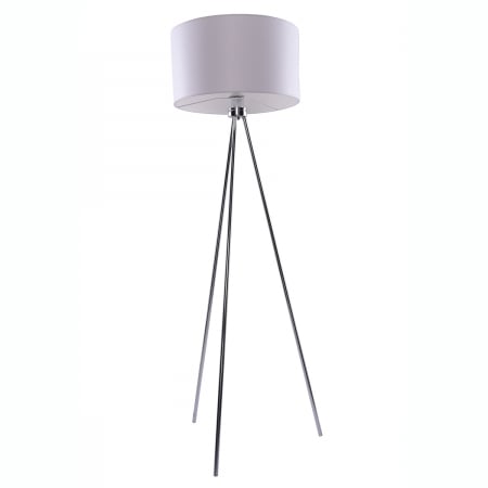 Lampadare - Lampadar modern Omo 150 cm, 3 picioare metal crom, abajul rotund alb/negru/gri, AZ 1037 - Azzardo