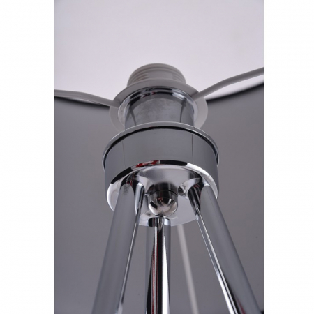 Lampadar modern Omo 150 cm, 3 picioare metal crom, abajul rotund alb/negru/gri, AZ 1037 - Azzardo [5]