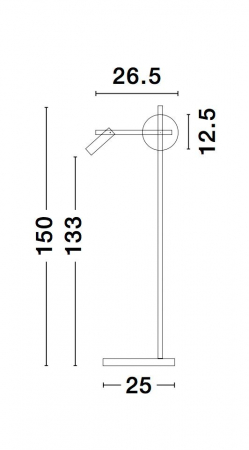 Lampadar negru cu glob alb Esila 150 cm ajustabil cu intrerupator, iluminare LED, sticla/metal, 9919532 - Novaluce [6]