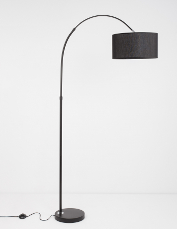 Lampadar negru/alb Romil, baza metalica, abajur textil, 9401653 - Novaluce [13]