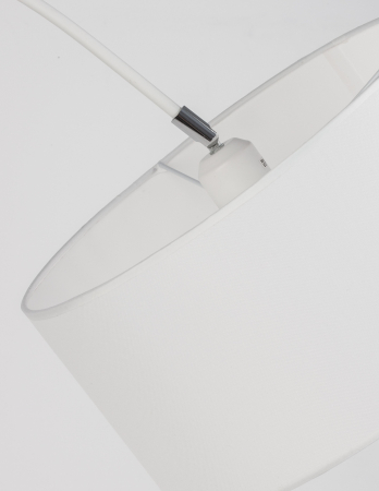 Lampadar negru/alb Romil, baza metalica, abajur textil, 9401653 - Novaluce [2]