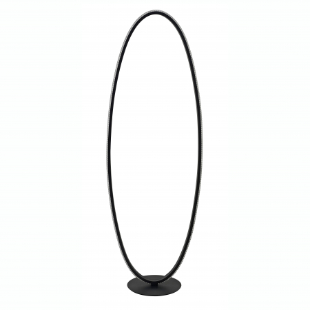 Promotii - Lampadar oval negru cu cristale acril Michai 125 cm LED, design lux, 9481096 - Novaluce