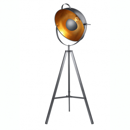 Lampadar tip studio alb/negru Bruno 160 cm cu trei picioare metalice si abajur reglabil, stil industrial, AZ 2378 - Azzardo [1]