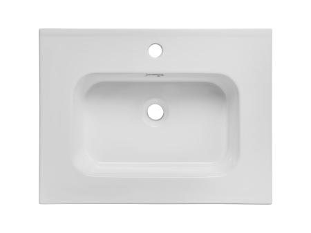 Lavoar 60 cm, Ceramică Alb Lucios, Cu Preaplin - COMAD [1]